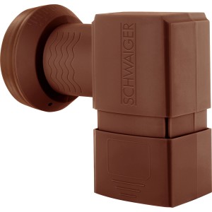 Schwaiger Quad-LNB Sun Protect Digital in Ziegelrot für Sat-Anlagen mit bis zu 4 Teilnehmern.