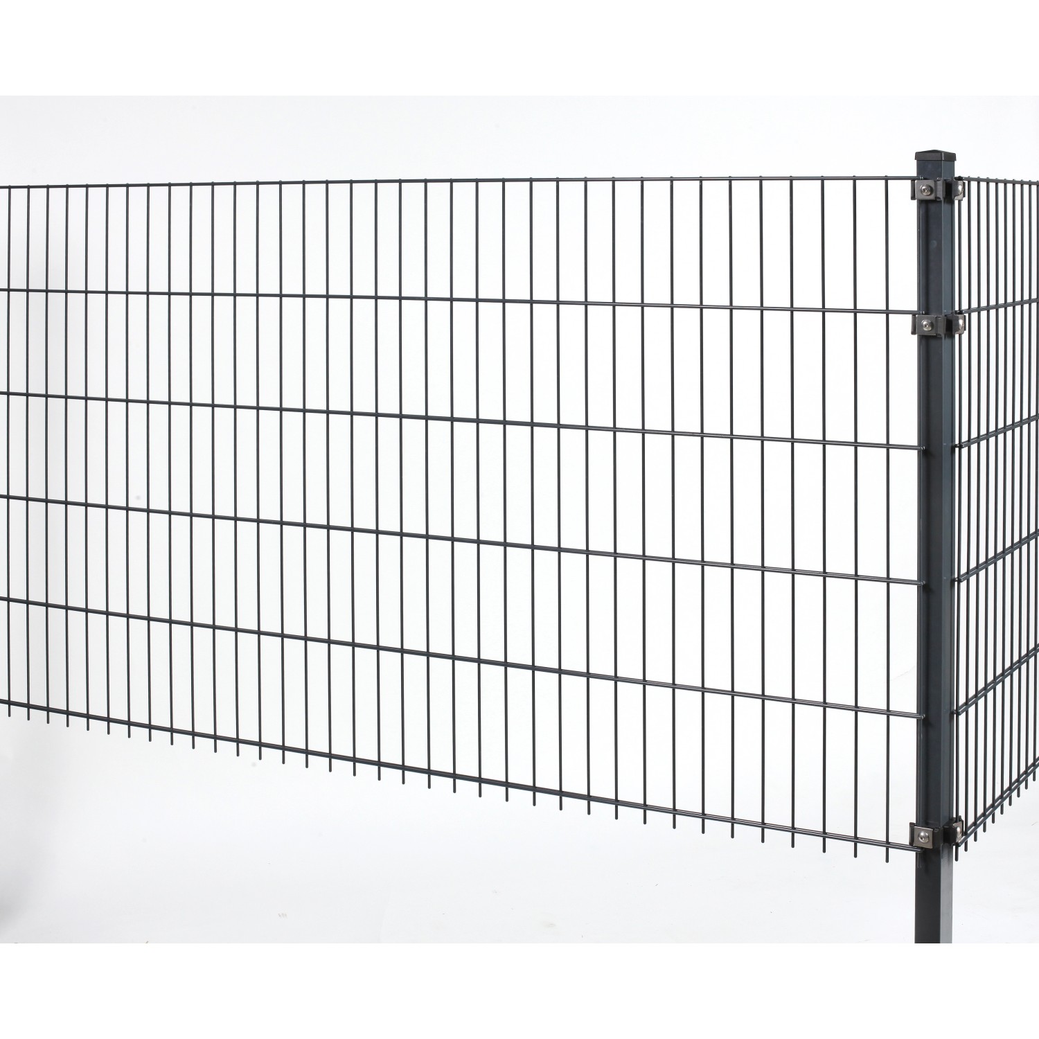 Doppelstabmattenzaun Metall 163 cm x 201 cm Anthrazit kaufen bei OBI