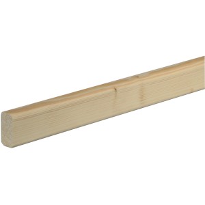 FN Neuhofer Rahmenholz Gerundet Fichte/Kiefer Astig Unbeh. 19 x 38 x 2.400 mm