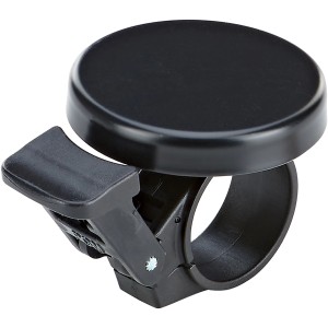 Schwarze, minimalistische Prophete Fahrradglocke mit Stahl-Klangkörper.