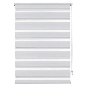 Gardinia Easyfix Doppelrollo mit Montageschiene 120 cm x 150 cm Weiß