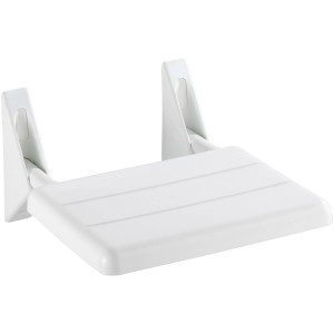 Wenko Duschklappsitz Secura Weiß, hochklappbarer Duschsitz für mehr Sicherheit im Bad.
