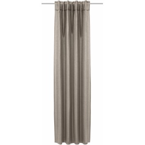 Beiger Schlaufenschal DimOut Uni Leinen, 245x135 cm, für Fenstervorhänge.