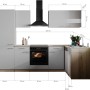 Respekta Winkelküche Merle 280 cm Schwarz, mit mattschwarzem Herdset + Haube_11