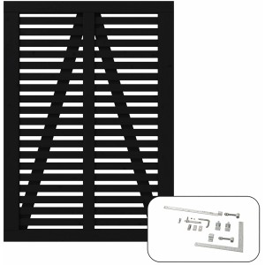 Plus Holz Einzeltor Harmoni Nadelholz Schwarz 100 cm x 140 cm