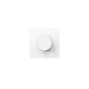 Weißer Philips Smart-Dial-Schalter mit Drehregler zur Lichtsteuerung und zwei Tasten. Akkubetrieben, konfigurierbar.