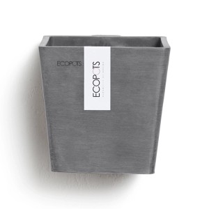 Ecopots Pflanztopf Manhattan Wall S Grau 15 cm x 17,4 cm x 15 cm