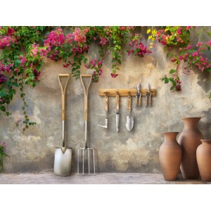 Gärtnerspaten mit Holzgriff 110 cm