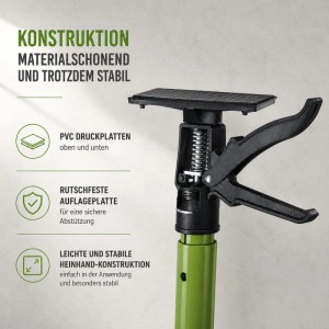 TRUTZHOLM 3x Türspanner Zargenspanner 57 - 117 cm Klicksystem Teleskopstütze Einhandstütze
