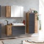 Held Möbel Hängeschrank Ancona, 65 cm, matt Grau-Wotaneiche, Teil eines Badmöbel-Sets.