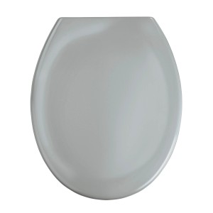 Wenko Premium WC-Sitz Ottana, grau, aus Duroplast mit Edelstahl-Befestigung.