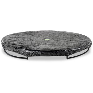 Schwarze EXIT Trampolin Abdeckplane D253cm zum Schutz vor Witterung und Schmutz.