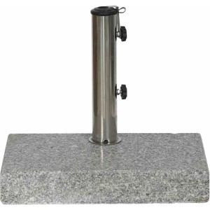 Siena Garden Balkon Schirmständer aus Granit, 25 kg, mit Edelstahlrohr und Fixierschrauben.