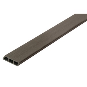 WPC Abschlussleiste in Esche Grau, 300 cm, für Terrassendielen.