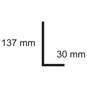 Sarei Winkelprofil 137/30 HG3, Aluminiumprofil für Dachbleche und Bastelarbeiten.