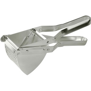 Fackelmann Kartoffelpresse aus verzinntem Metall, ein Küchenhelfer in Silber.