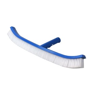 Summer Fun Bodenbürste lang, Poolbürste mit blauem Griff und weißen Borsten für Folienbecken.