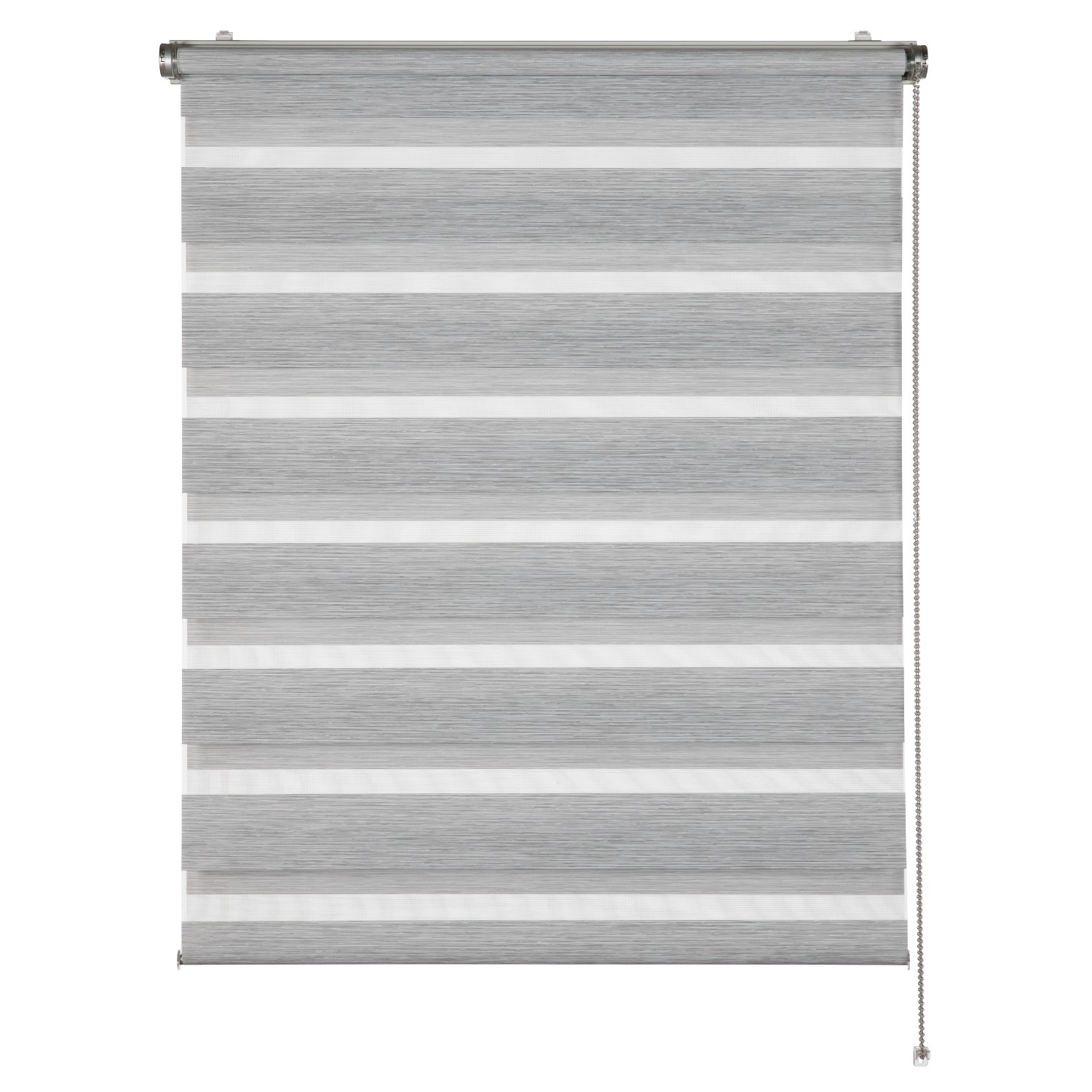 Schöner Wohnen Doppelrollo Tilda, anthrazit, 45x150 cm. Strukturstoff mit transparenten Streifen zur Lichtregulierung.