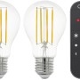 Eglo LED-Leuchtmittel Zigbee Klar 2er-Set mit Fernbedienung, 6W E27, neutralweißes Licht.