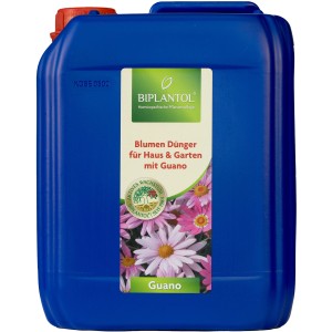 Biplantol Zierpflanzen- und Blumendünger Guano, 5 l Kanister, für farbenfrohe Blüten.