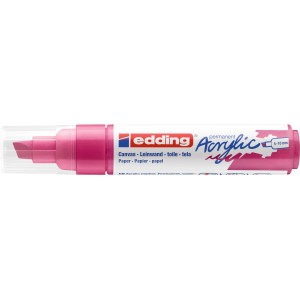 Edding 5000 Acrylmarker breit in Telemagenta mit Keilspitze.