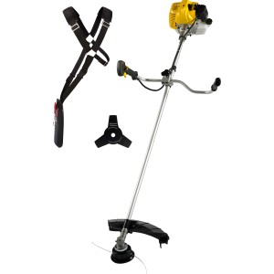 Texas BCU43 Benzin-Freischneider/Motorsense mit Tragegurt, Messer und Fadenkopf.