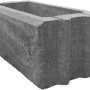 Diephaus Gartenmauerstein Fein, weiß-schwarz, 50x25x20 cm. Mauerstein mit Nut-Feder-System für Mauersysteme.