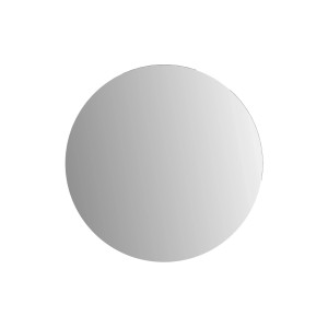 Runder Kristall Sanitärspiegel Plato, 50x50 cm, rahmenlos für Bad und WC.