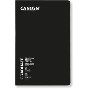 Canson Graduate Zeichenblock A5, 40 Blatt, 140 g/m², ideal zum Skizzieren und Zeichnen.