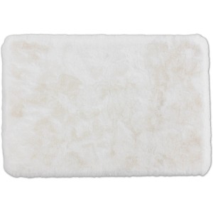 Weiße Schöner Wohnen Badmatte Bali, 40x60 cm, flauschiger Badteppich für das Badezimmer.