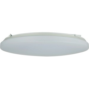 Weiße LED-Wand- und Deckenleuchte, 30 W, für Feuchträume geeignet.