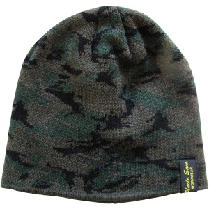 Uncle Sam Strickmütze in Oliv-Schwarz mit Camouflage-Muster für Herren.