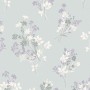 Laura Ashley Vliestapete Igerna hellblau mit Blumenmuster.