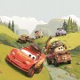 Komar Vliesfototapete Cars Camping mit Lightning McQueen und Freunden in der Natur.