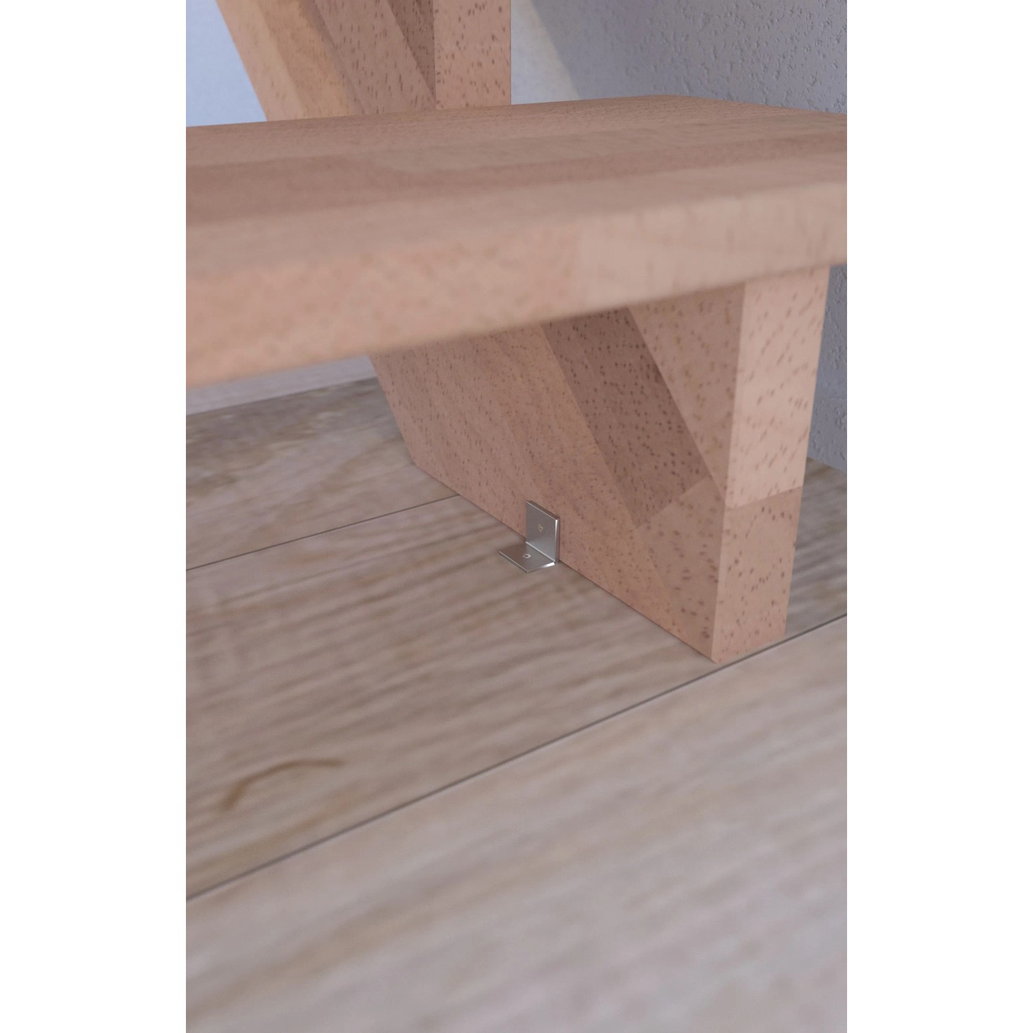 Treppe Lindos Buche Gerade 100 cm Setzstufen Design-Geländer-Holzstäbe FSC®_4