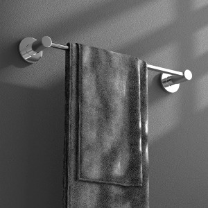 Spirella Handtuchhalter Atlantic, Chrom, mit Handtuch. Wandmontage für Bad und WC.