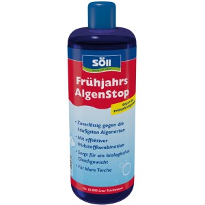 Söll FrühjahrsAlgenStop 1l Flasche für die Teichpflege und Algenbekämpfung.