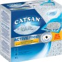 Catsan Active Fresh Klumpstreu 8l im Karton mit Schaufel und Katzenmotiv.