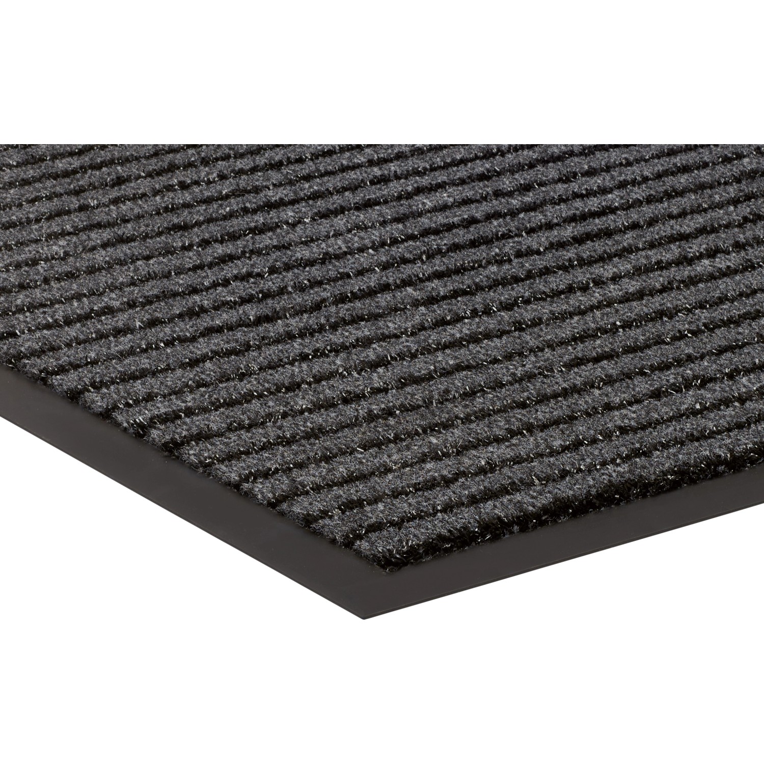 Sauberlaufmatte Stirling, anthrazit, 80x120 cm, mit Streifenmuster. Fußmatte für den Innenbereich.