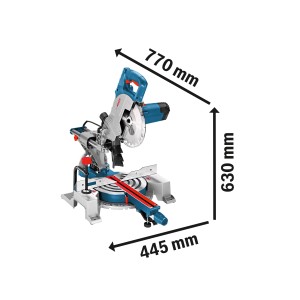Bosch Professional GCM 80 SJ Paneelsäge mit Maßen, 1400 W, inkl. 2 Sägeblätter