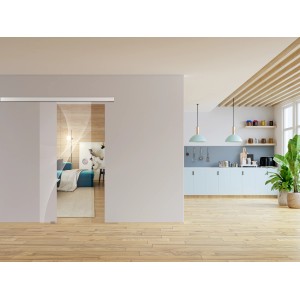 Novadoors Glasschiebetür Nova 623-1 mit Vorhang-Design, 93,5x205,8 cm, ESG Sicherheitsglas.