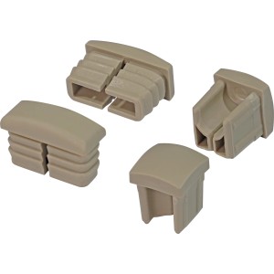 Fußkappen für Balkonstuhl Prata, 22x22mm, 4er-Set aus Kunststoff.