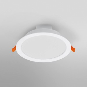 Weiße Ledvance Smart+ WiFi Einbauleuchte Downlight Slim RGBTW, Ø 17 cm.