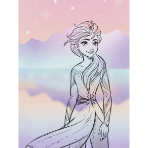 Komar Wandbild Disney Frozen Pastell Lights 30 cm x 40 cm Lila