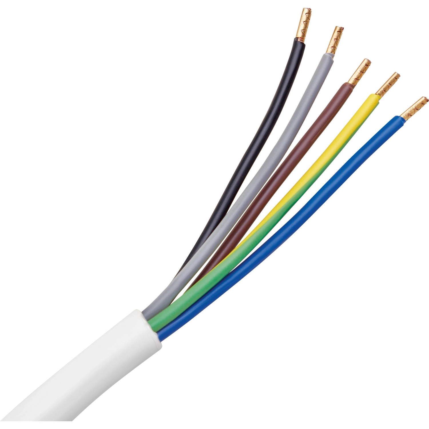 Herdanschlussleitung H05VV-F 5x2,5 Mm², 10 Meter, Weiß – Flexibles Anschlusskabel Für Elektroherde & Großgeräte