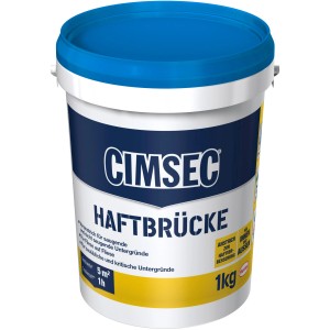 Cimsec Haftbrücke 1 kg im Eimer mit blauem Deckel. Voranstrich für saugende Untergründe.