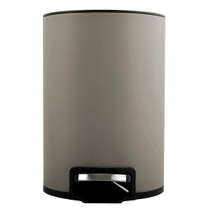 Spirella Kosmetikeimer Riku, 5 l, Taupe, mit Pedal und Slow-Close Deckel.