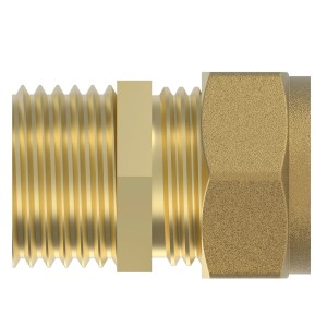 Kirchhoff Übergangsstück, 15 mm x 21 mm, Klemmfitting aus Messing für CU-Rohr.