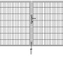 Weißaluminiumfarbenes Gartentor Uli, Maschenweite 200x50 mm, 3,145 m breit, 1 m hoch.