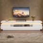 okwish TV Schrank mit LED Hochglanz Schublade Lowboard Wohnzimmer 75 Zoll 175x38x45cm Weiß_2